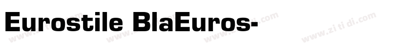 Eurostile BlaEuros字体转换